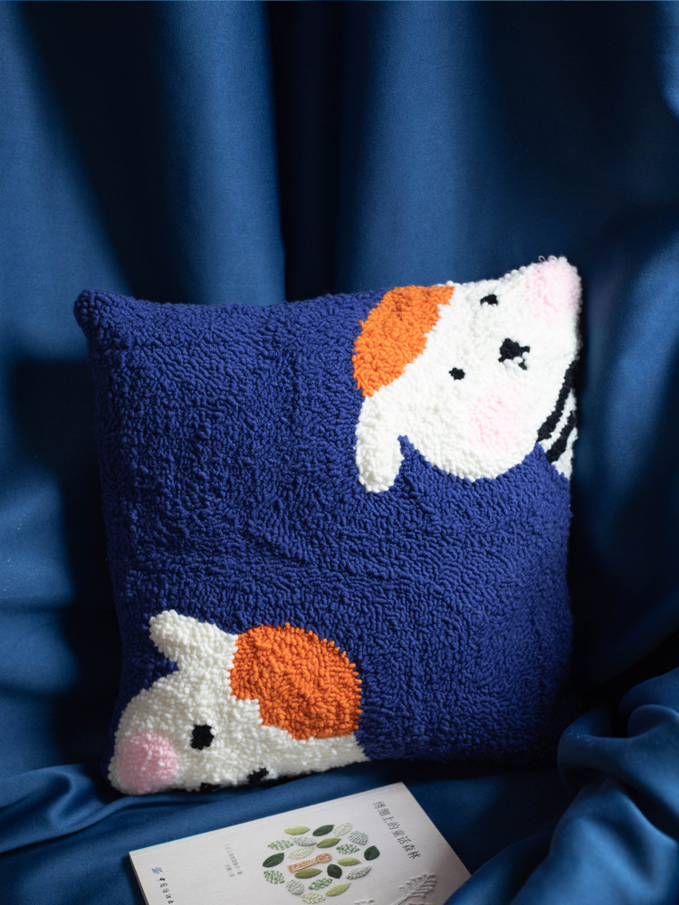 戳戳绣俄罗斯手工diy毛线戳戳绣沙发星球抱枕自制作客厅装饰靠垫送