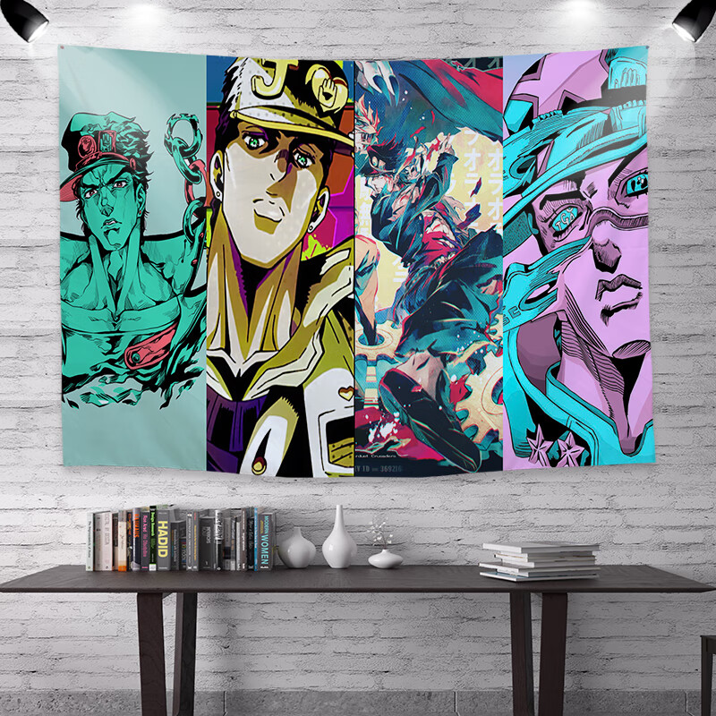 jojo的奇妙冒险挂布日式卡通动漫背景布挂布宿舍床头ins装饰墙壁墙布