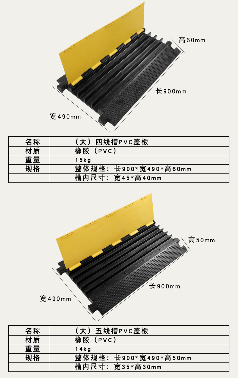 線槽道路減速帶pvc室內室外地線走線槽 防踩 壓線板電線保護槽過線槽