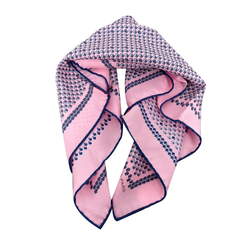 精品hermes爱马仕丝巾小方巾at粉红色4141cm