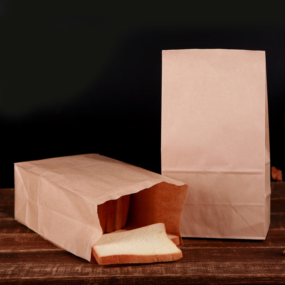 牛皮纸袋一次性加厚外卖食品包装袋吐司坚果袋子肯德基麦当劳汉堡店