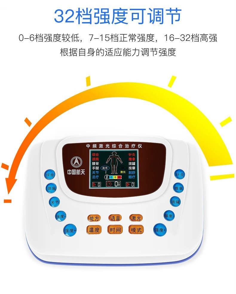 中频生物电针灸脉冲电疗仪家用按摩理疗机经络腰治疗器升级7路输出16