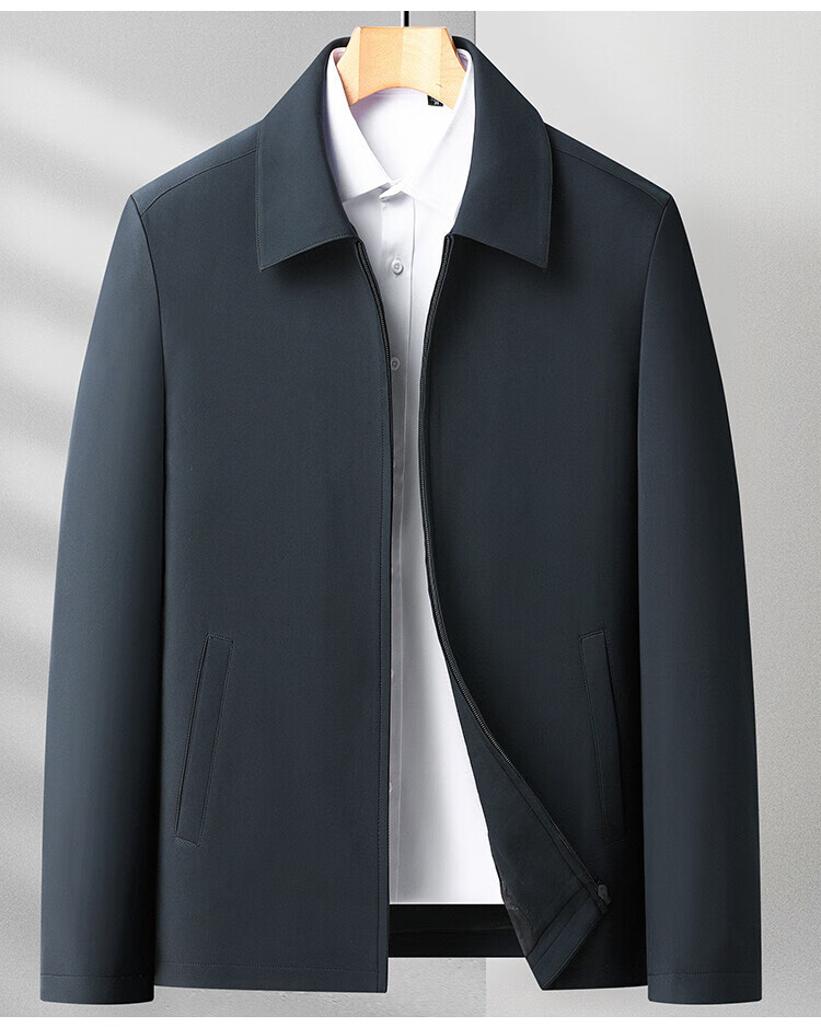 行政夹克啄木鸟 plover品牌领导干部夹克外套男翻领商务中青年春秋