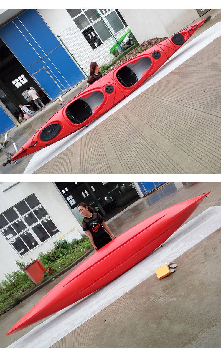 2米双人海洋舟 硬艇皮筏艇滚塑船海皮独木舟 1艇 2桨【图片 价格 品牌