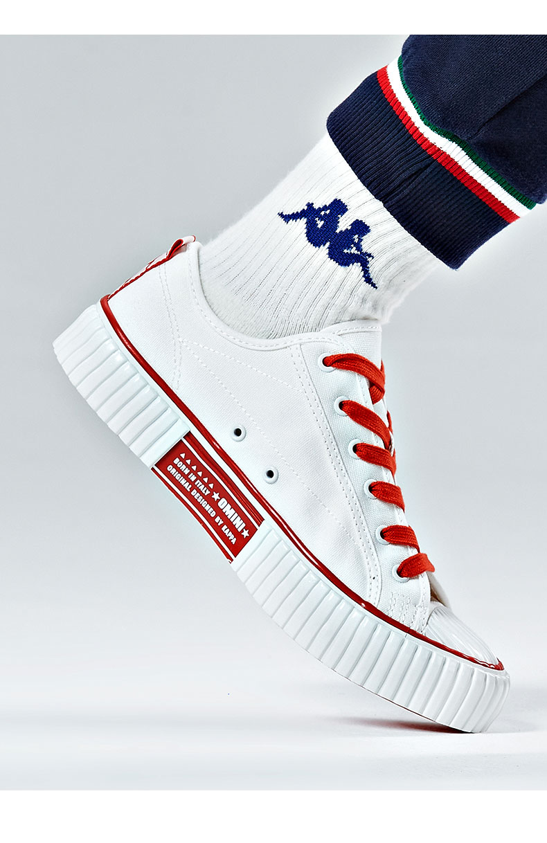 618预售kappa卡帕串标帆布鞋情侣运动鞋低帮休闲板鞋美丽驼630635