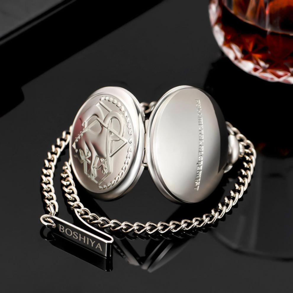 六一儿童节礼物钢之炼金术师怀表卡通动漫钢之炼金术师银怀表男款二