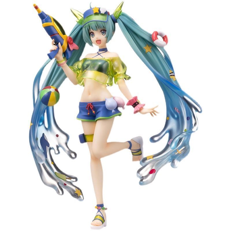 初音未来盲盒樱花兔耳舞蹈泳装美少女公仔玩偶人物模型摆件初音星耀