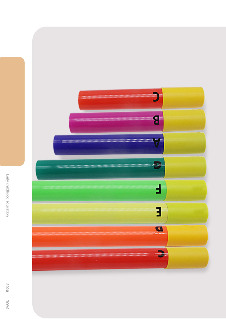 奥尔夫八音筒奥尔夫乐器八音筒打击乐器彩色幼儿园8音低音高音塑料8