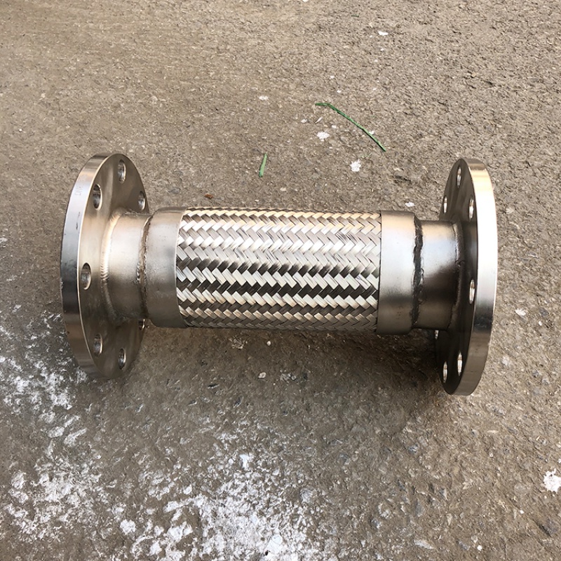 不锈钢法兰金属软管高温高压蒸汽波纹管工业泵阀软连接软接头 全304