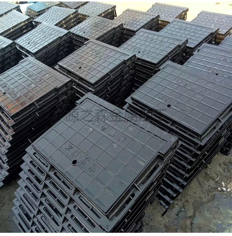 球墨铸铁井盖方形圆形污水雨水沙井盖700沟盖板重型下水道窨井盖 圆