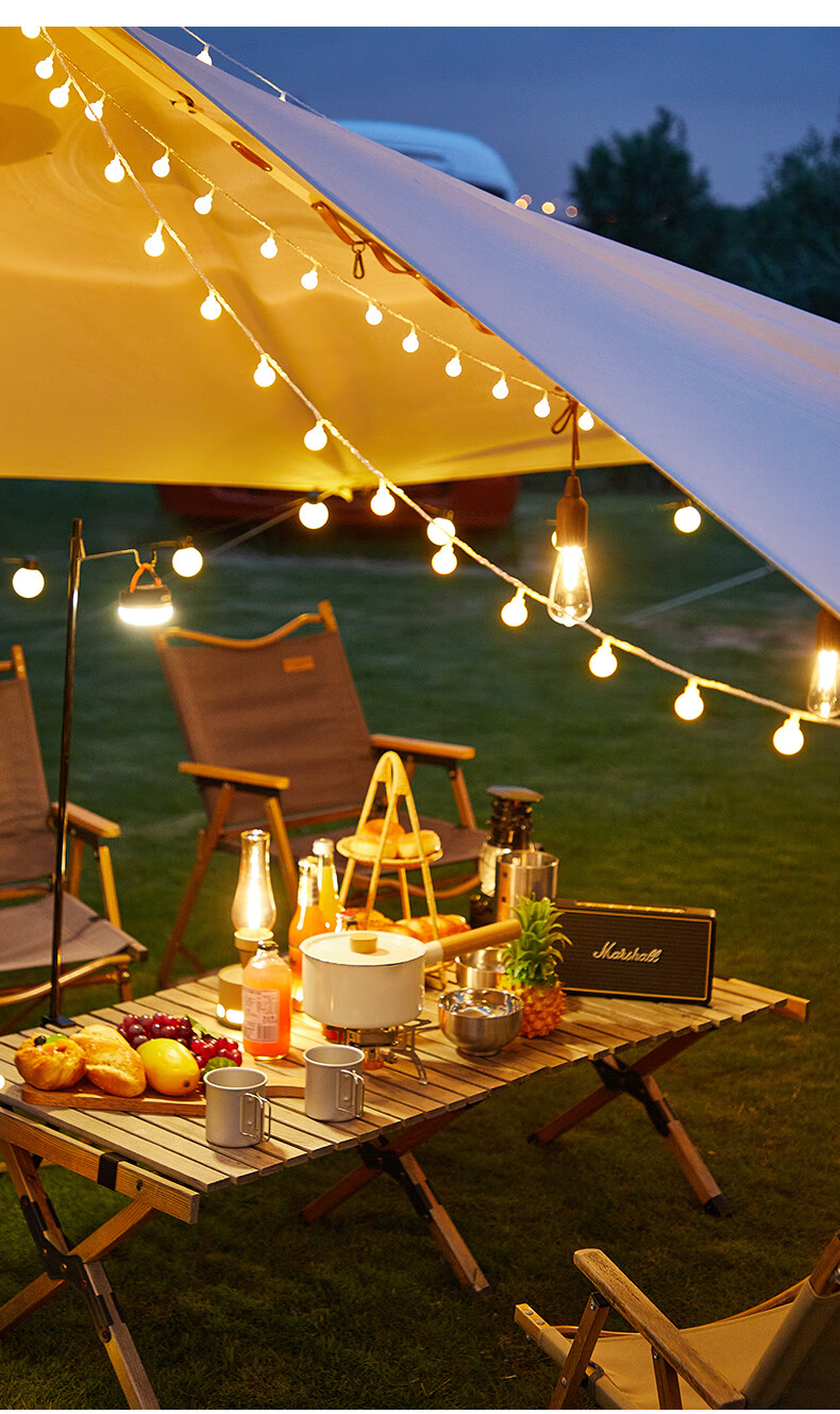 户外露营氛围灯 帐篷装饰led灯串 灯带营地天幕气氛布置小彩灯串灯