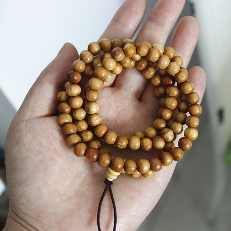 君恩桃木佛珠108粒手串男女手链手饰216粒108颗念珠108粒珠子直径约