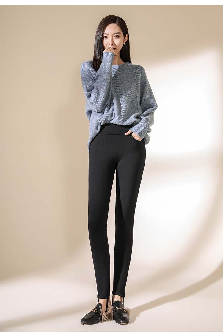 北极绒秋冬新款羊毛裤女外穿2019冬季新款弹力打底裤高腰显瘦羊绒裤加