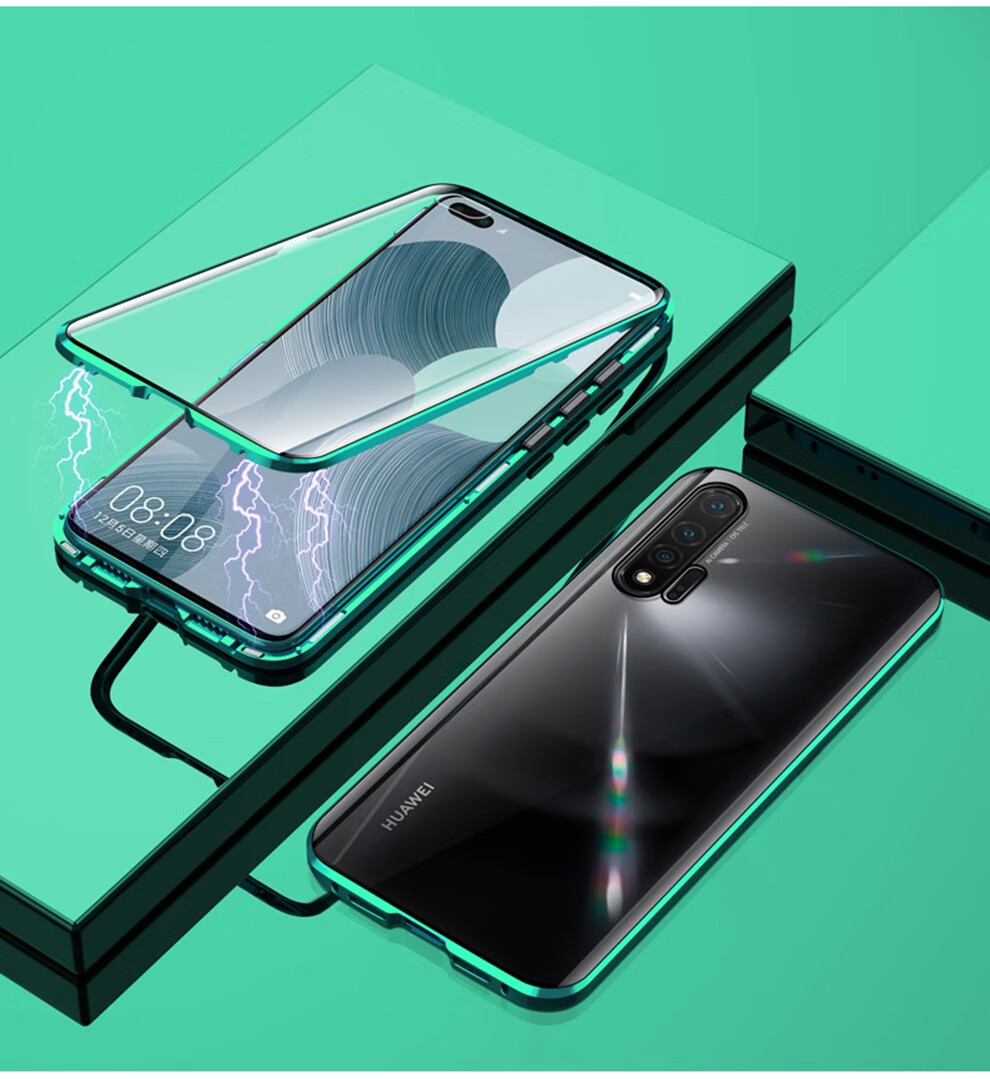 可晴【双面玻璃】华为nova6手机壳nova6se手机套5g保护套6se全套金属