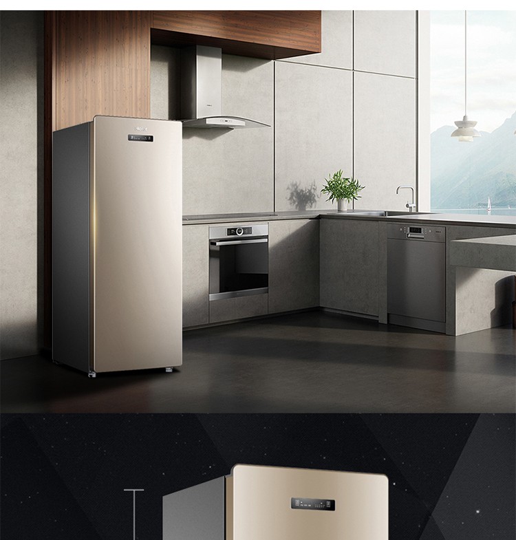 海尔冰柜家用立式冷柜柜抽屉式侧开门母乳小冰箱办公室自营小 138升