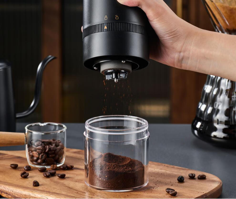 电动磨豆机咖啡家用研磨器全自动八档可调节咖啡豆研磨机长续航便携