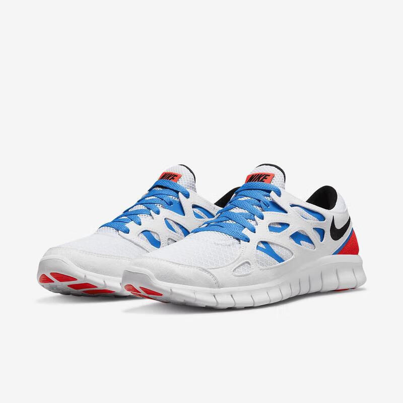耐克nike 男鞋free run 2 缓震透气舒适 轻质运动休闲跑步鞋男 white