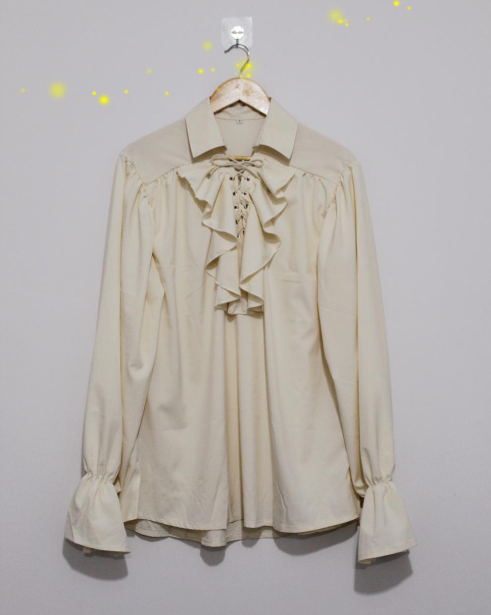 哈昱欧美灯笼袖衬衫中世纪男女复古演出系带英伦宫廷蓬蓬袖舞台宽松衣