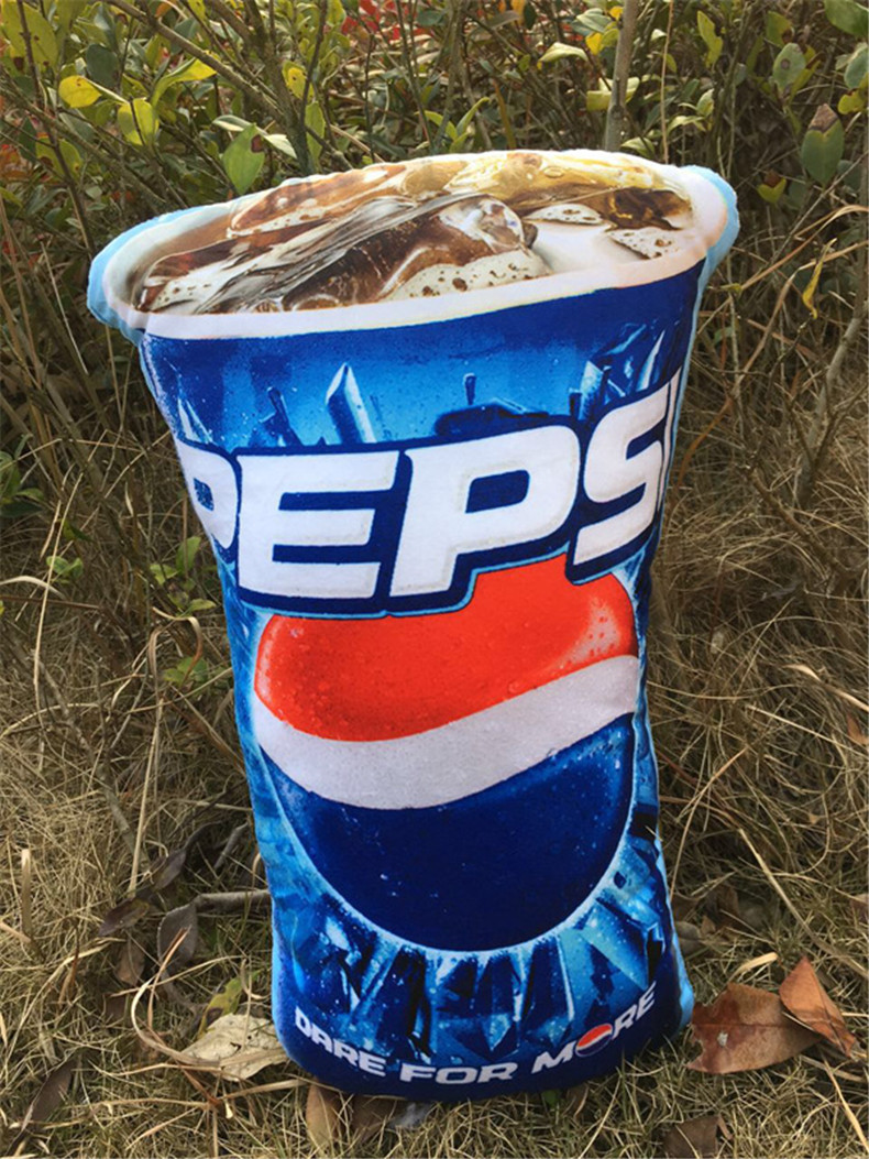 仿真薯条汉堡可乐食物零食抱枕靠垫靠枕新家礼物百加得红色请看详情