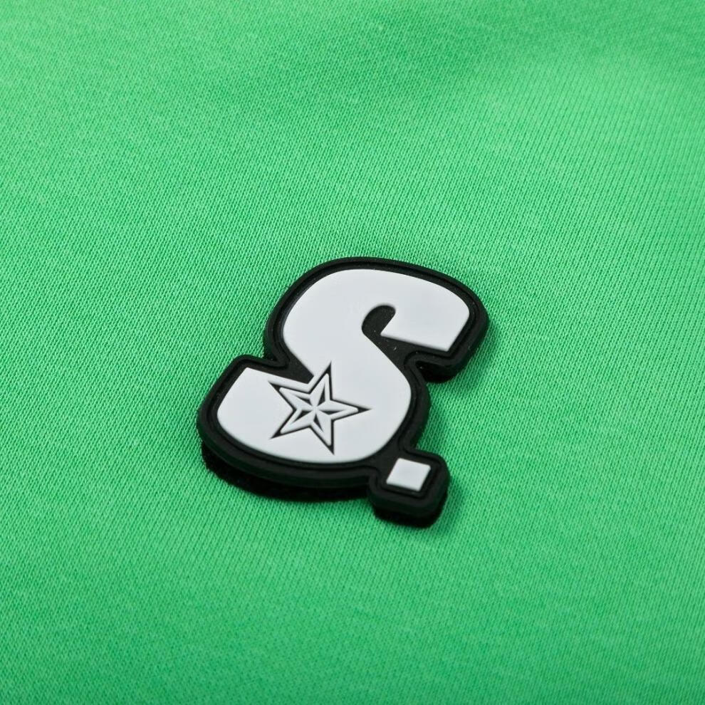 王子的故事sta秋冬季星标魔术贴直拉开衫拉链连帽衫 深天蓝【图片