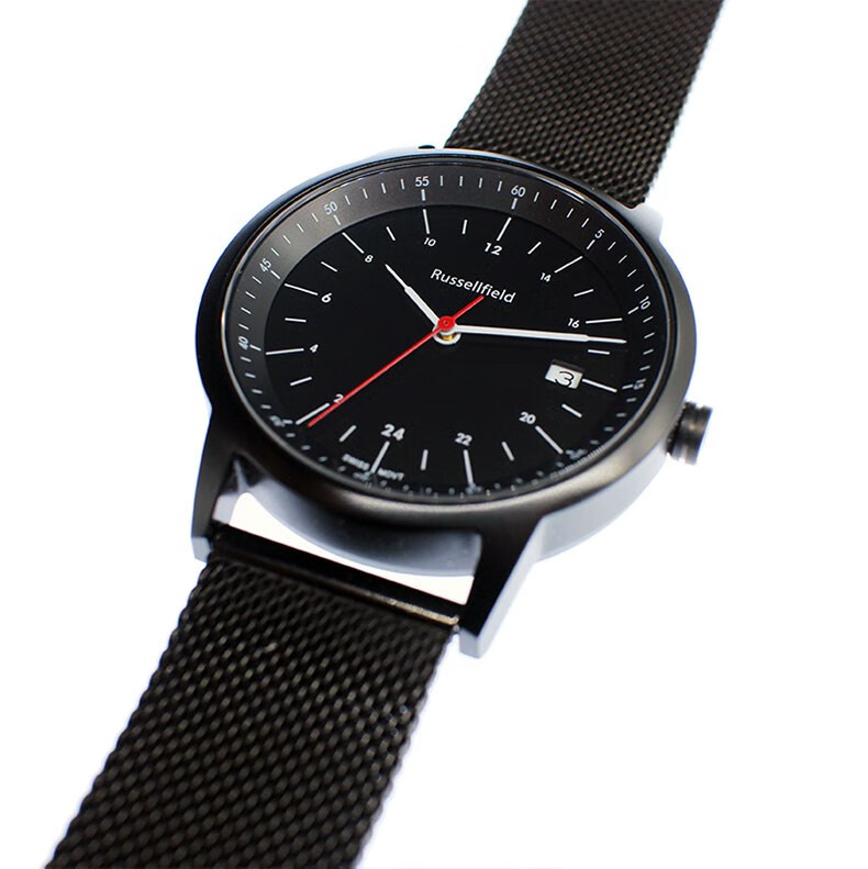 罗素菲尔德马术冠军系列瑞士定制机芯经典日历款24小时手表男士手表