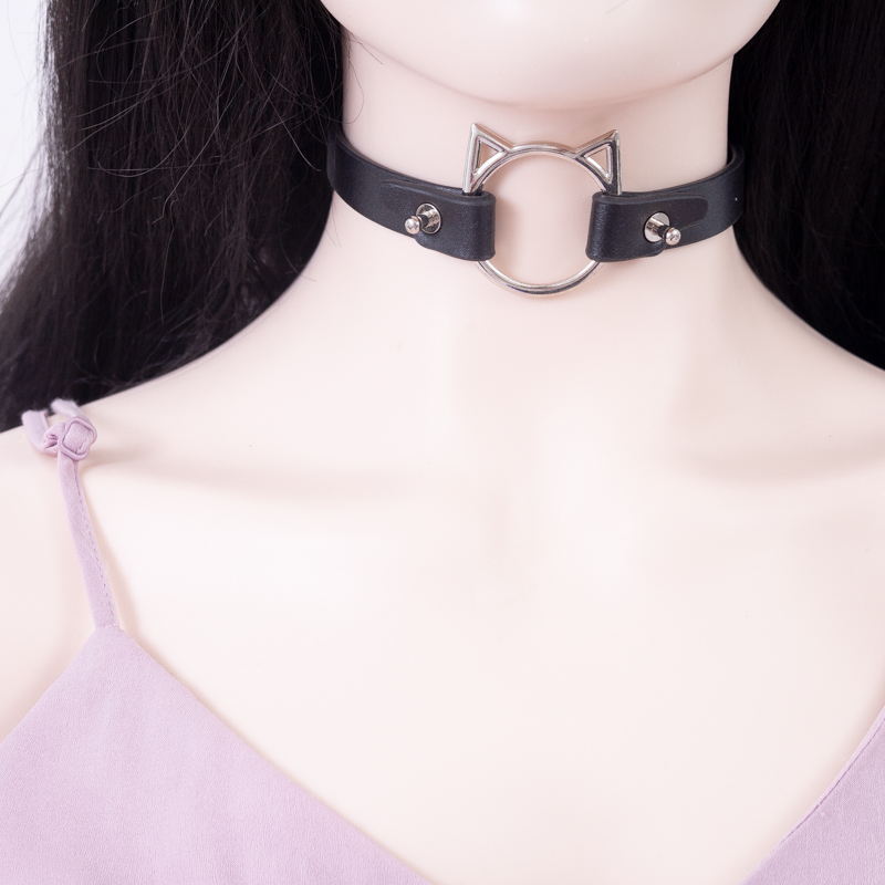 项圈sm刻字猫咪宫铃定制女人用牵引人戴拘束女生定制手工外出 项圈