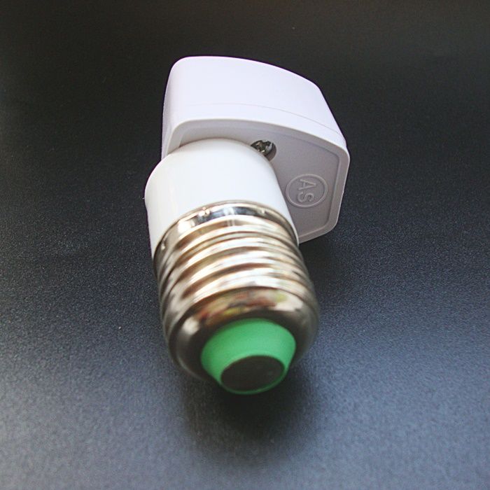 e27螺口灯头转插座三插二孔扁插转换器三角板插排美规英螺纹三脚 e27