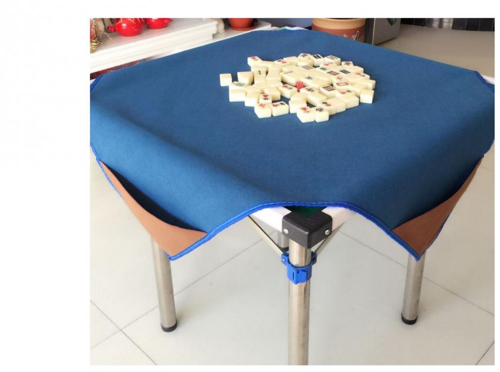 麻将垫布 加厚麻将桌布带兜麻将桌布垫家用麻将桌垫麻将布桌布消音