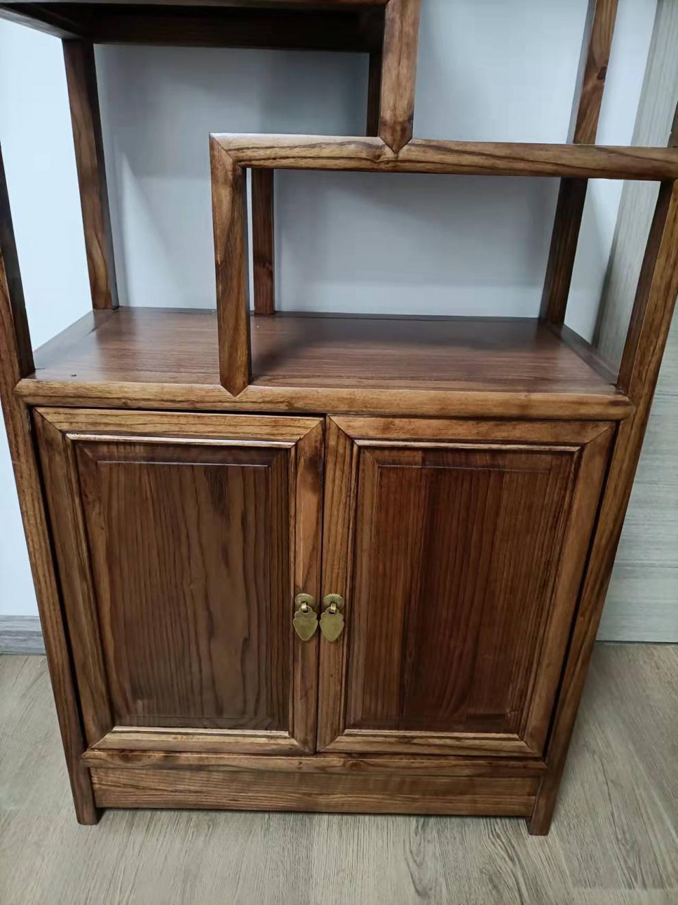 架 置物架 仿古实木榆木小架中式展示古董架多宝阁酒柜中国风古玩架