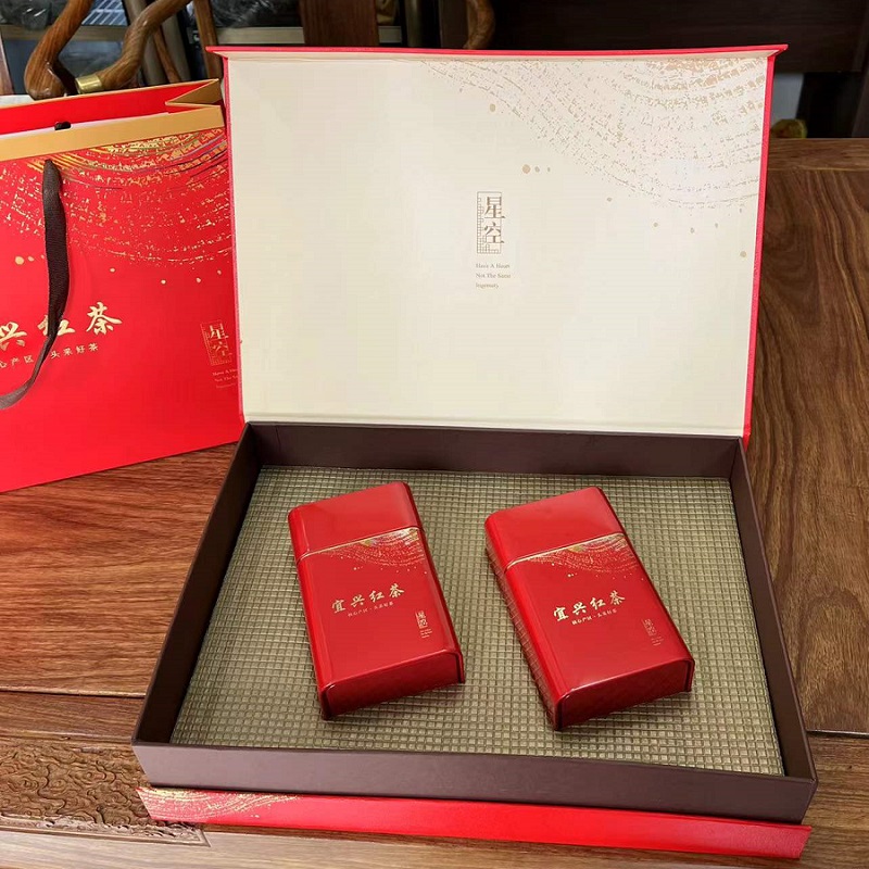 年货礼品 2021新茶宜兴红茶特级浓香型宜兴茗茶阳羡红茶200g礼盒装