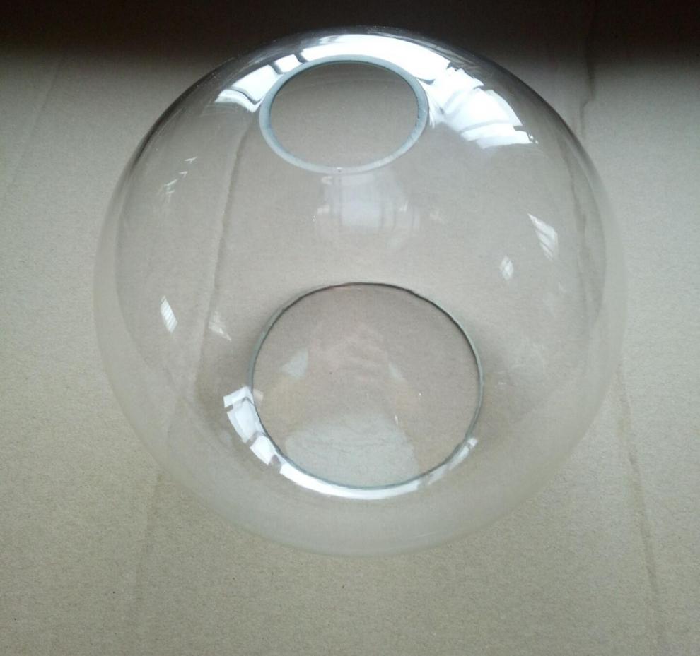 现代简约清光玻璃圆球灯罩透明圆球形上下开口灯罩酒楼会所吊灯罩 led