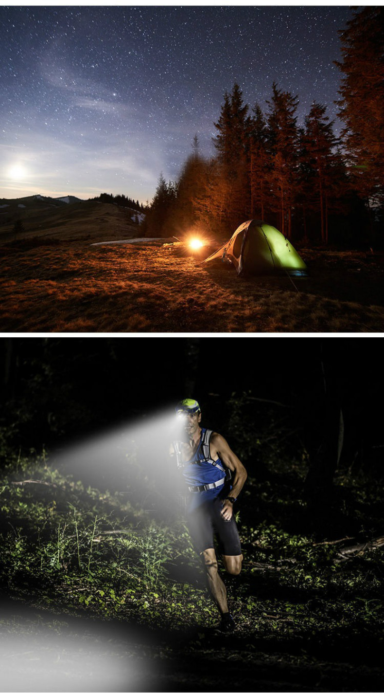 五头头灯强光可充电钓鱼灯头戴式超亮远射手电筒强光疝气灯锂电超爆亮