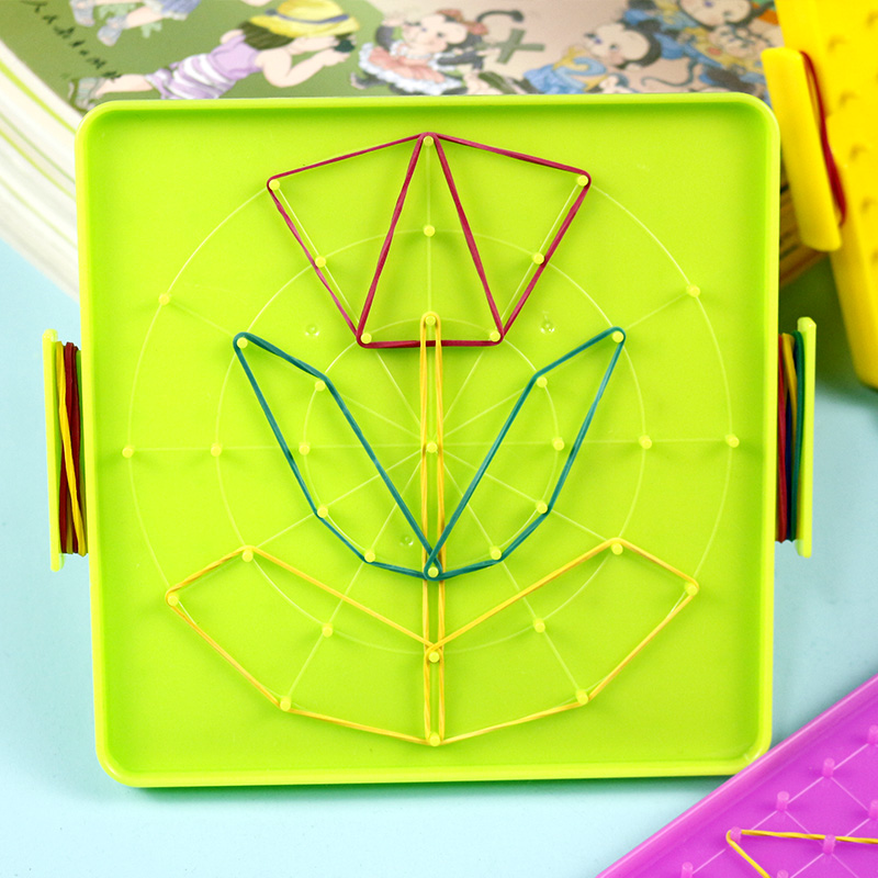 康临姿 小学数学钉子板钉板教具几何图形创意一年级小学生用学习学具