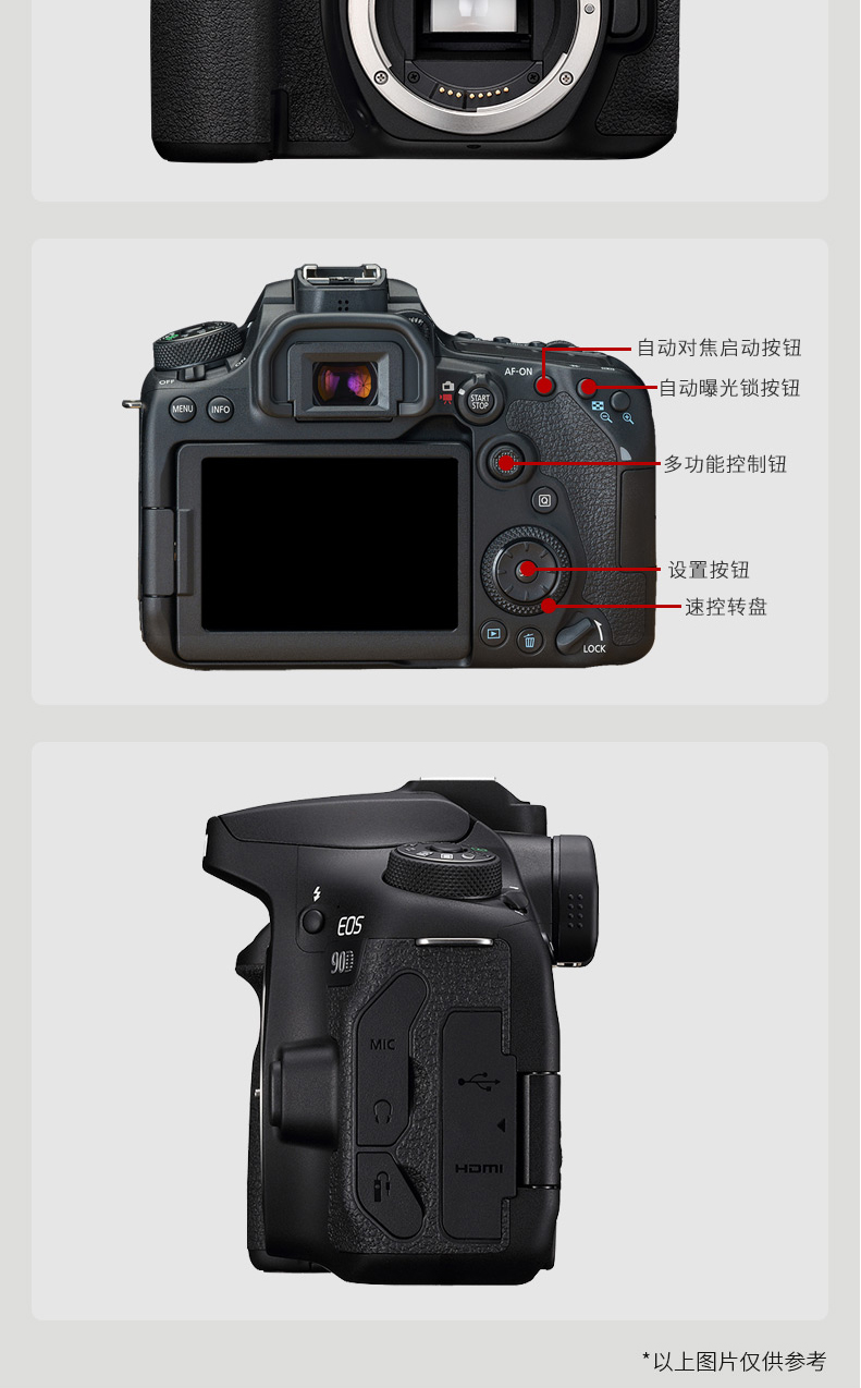 佳能canoneos90d机身套机单反相机4k高清数码学生党vlog视频80d升级