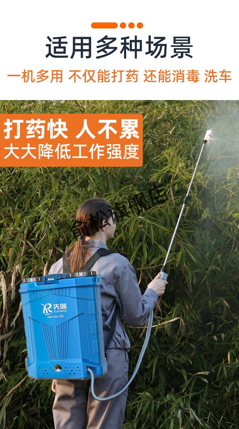 农业电动喷雾器双泵电动喷雾器农用新型充电打药机背负式高压消毒农药