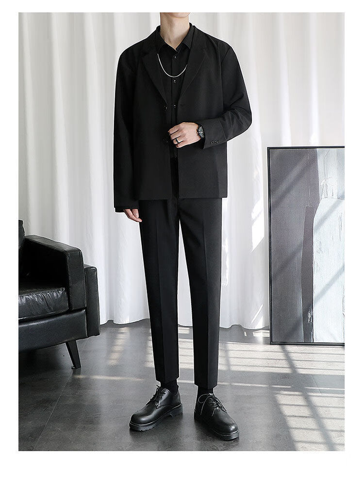 aj i lv国际轻奢侈品牌男装西装套装男秋冬西装裤男士裤子潮流直筒小