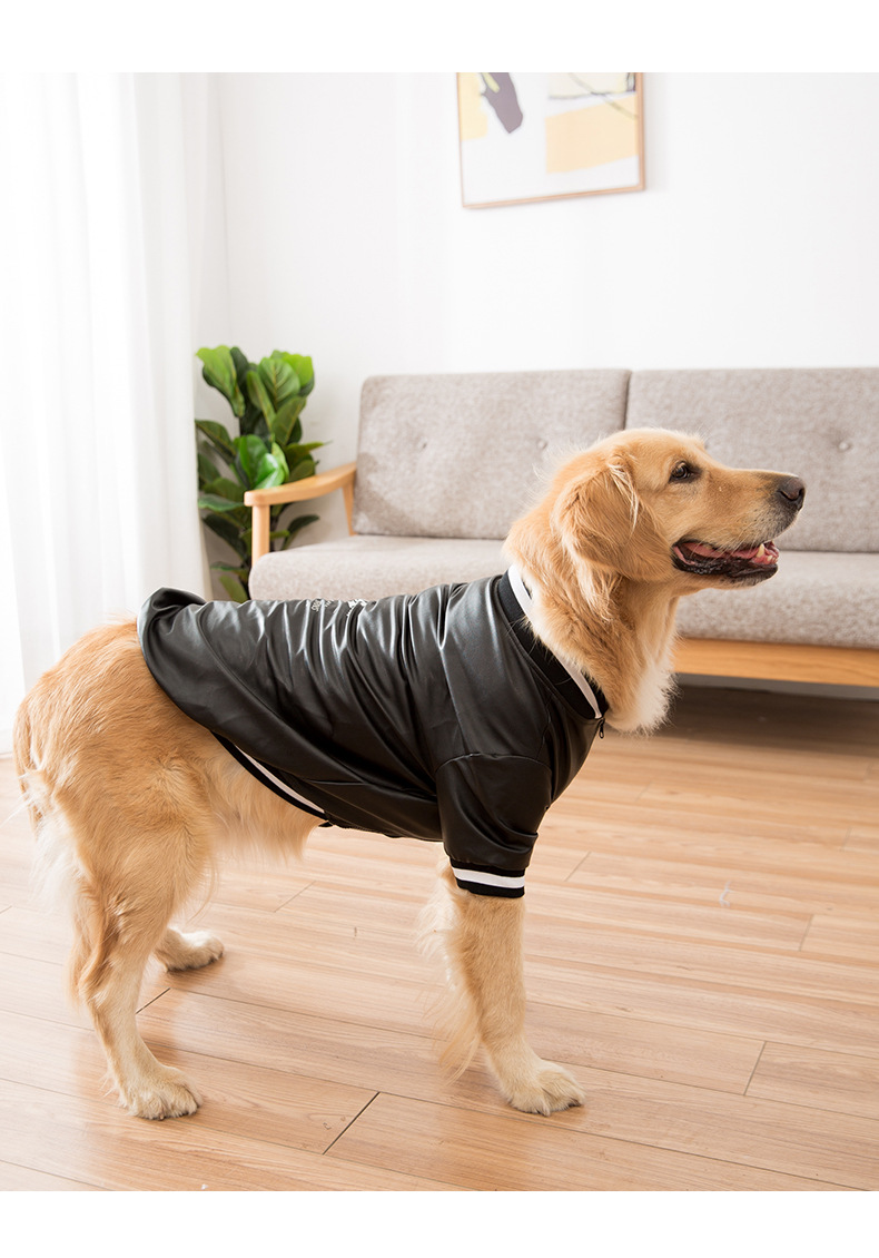 嬉皮狗hipidog大狗狗衣服皮夹克阿拉斯加萨摩耶秋冬装加厚宠物衣服
