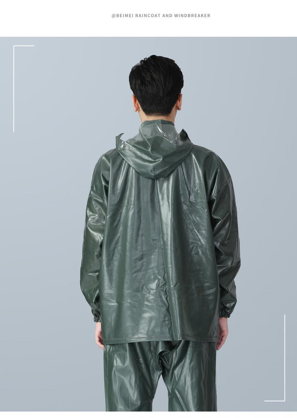 升级款牛筋雨衣雨裤套装大渔牌加厚0.