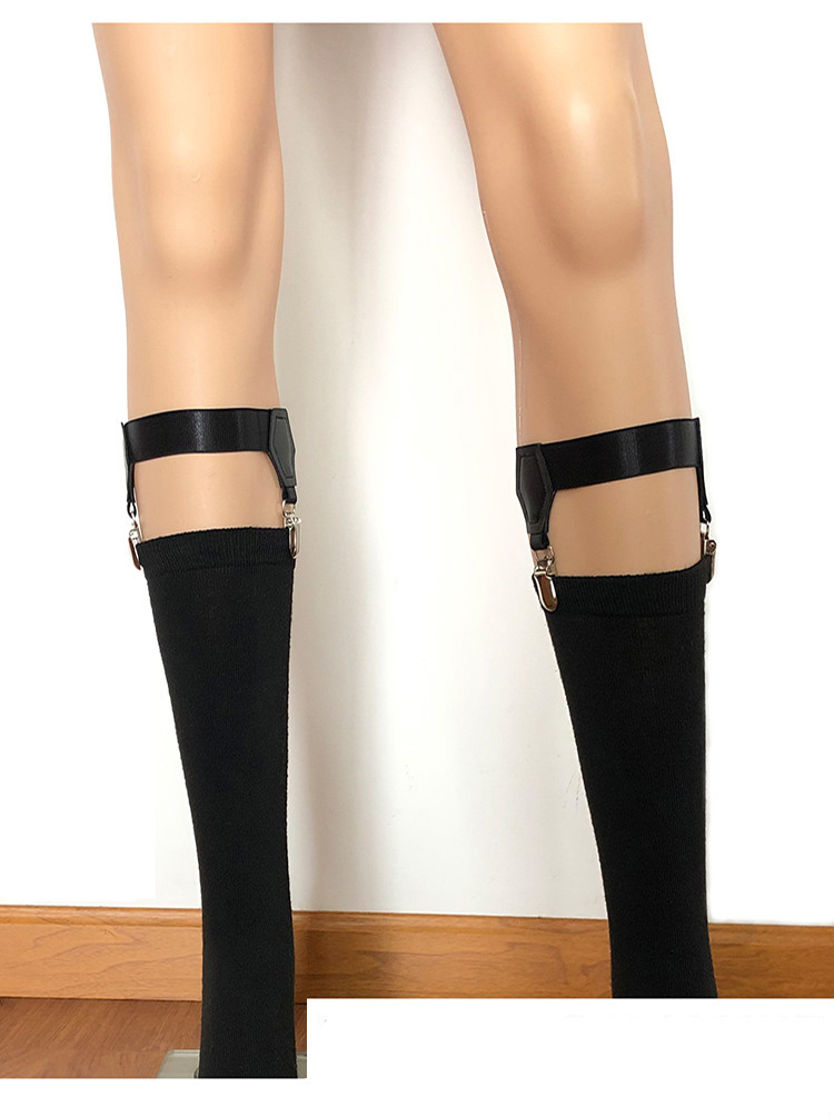 小腿吊带袜夹性感朋克腿环袜子固定防滑防掉筒大腿绑带腿箍女丝袜夹
