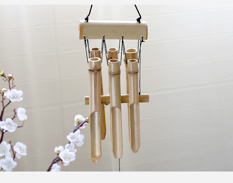 魅嫂 风铃挂饰 情人节生日礼物 创意挂门房间装饰品中式竹子风铃 挂饰