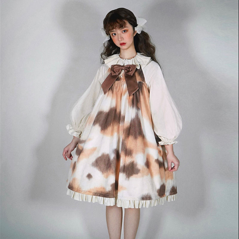 长袖裙子虎斑猫版op裙子长袖连衣裙 三花猫长袖 s【图片 价格 品牌