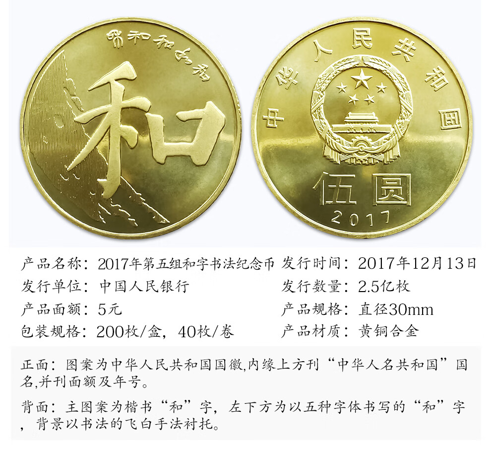 爱藏品钱币中国硬币和字币和字书法流通纪念币和字币和字纪念钱币和四