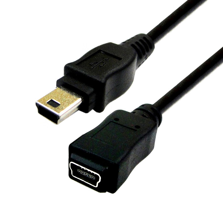 miniusb公转usb母转接头梯形t型口数据线行车记录仪电源延长线用30