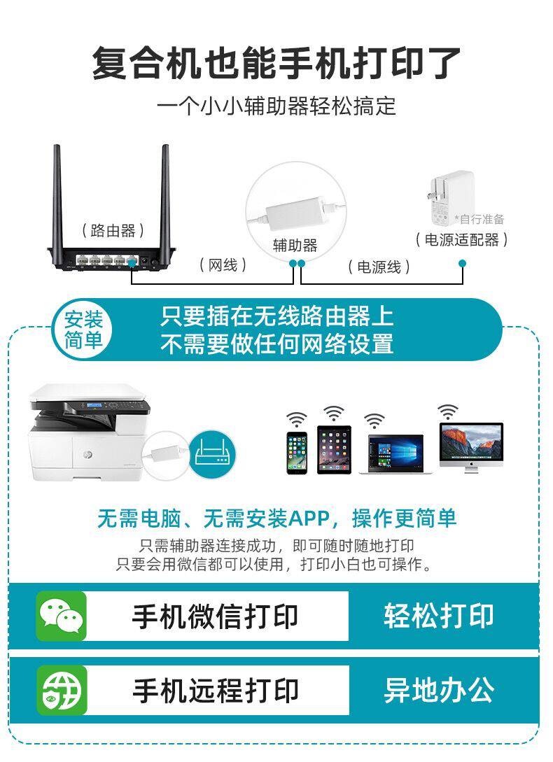 惠普(hp)437nda黑白激光a3自动双面打印机复印一体机办公室436n多功能