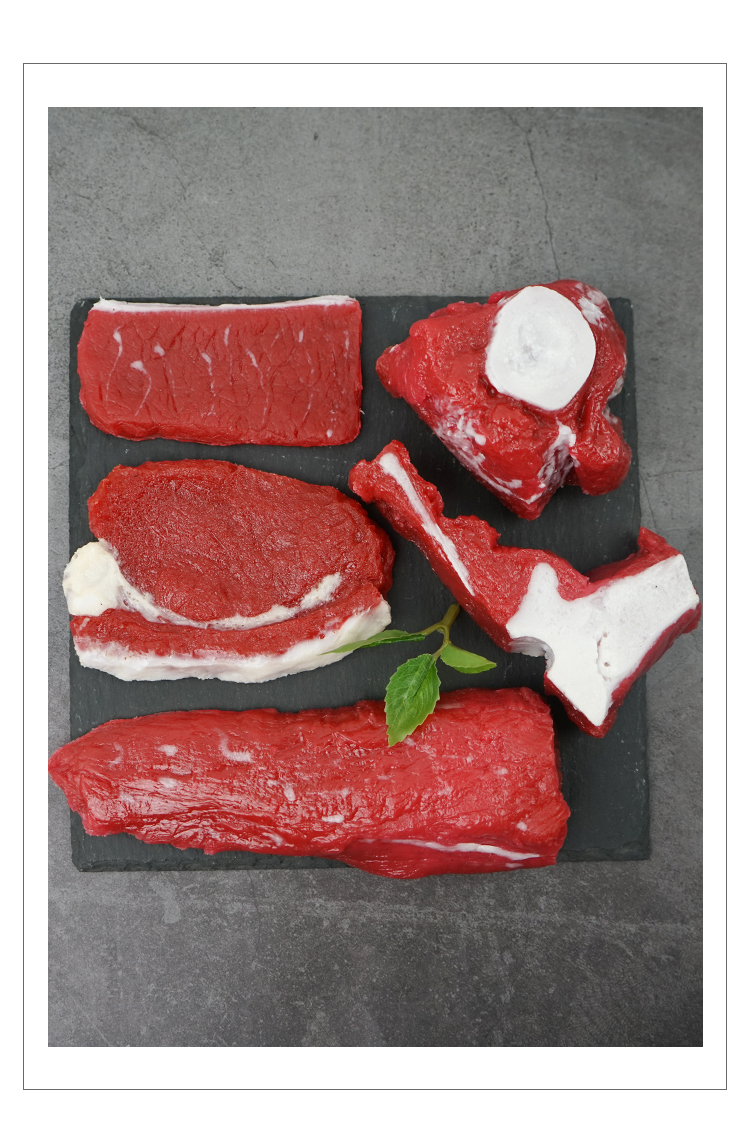 仿真新鲜牛肉假生猪肉猪蹄模型肉片排骨五花肉牛腩道具装饰猪内脏 牛
