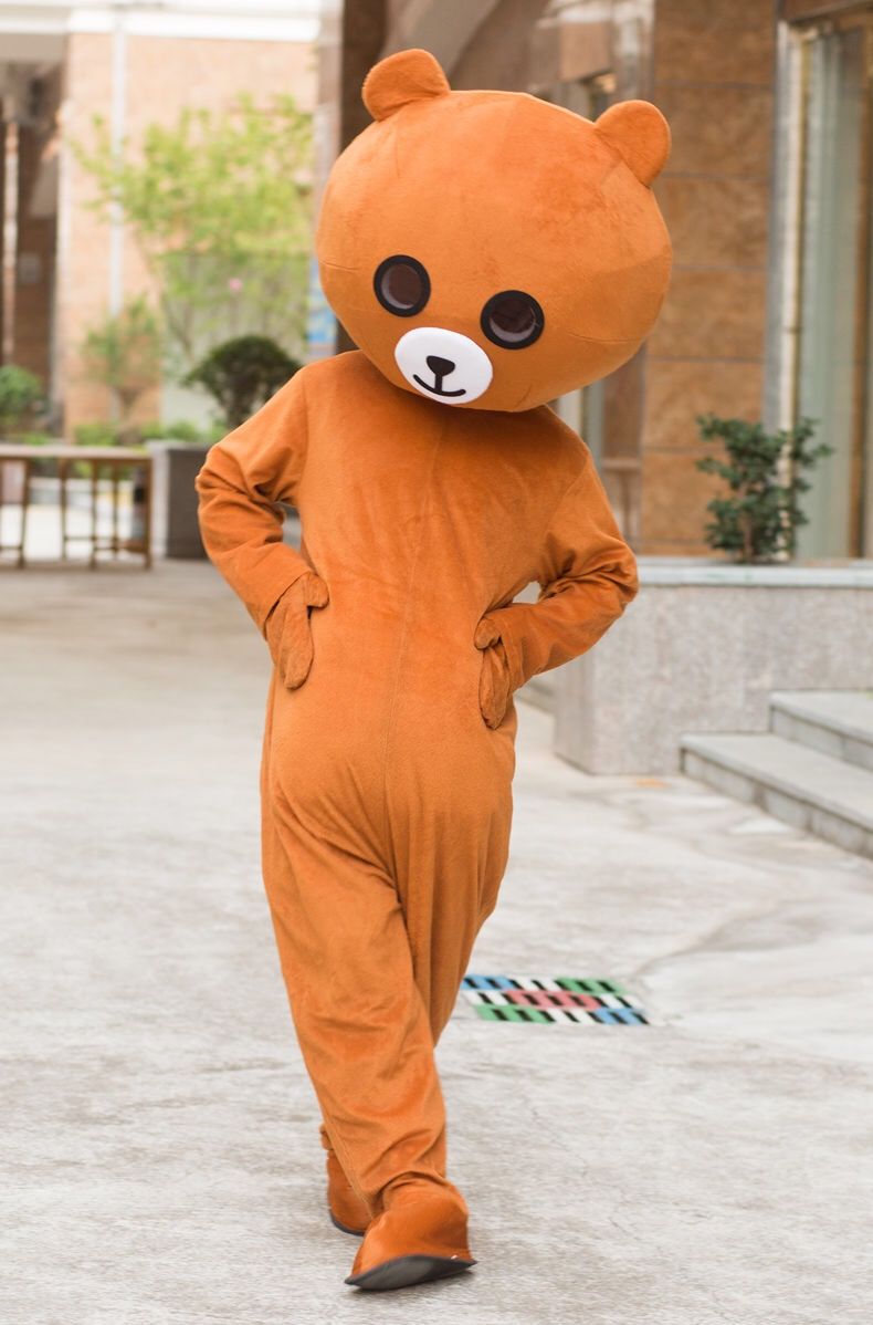 可狄抖音同款圣诞节礼品网红熊人偶服布朗熊卡通玩偶服抖音熊行走发