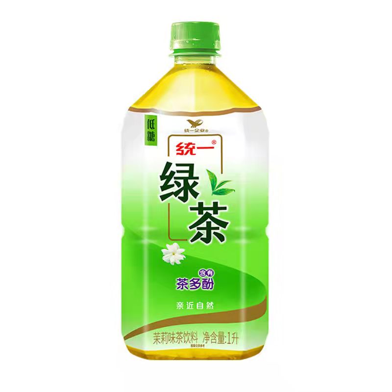 統一冰紅茶青梅綠茶金桔檸檬冰糖雪梨蜜桃海之言1l8瓶果味茶飲料統一