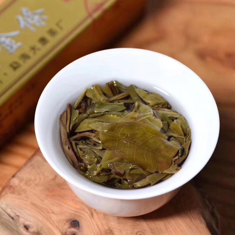 公章砖勐海大唐茶厂冰岛黄金条生茶口料春茶蜜韵香干仓茶