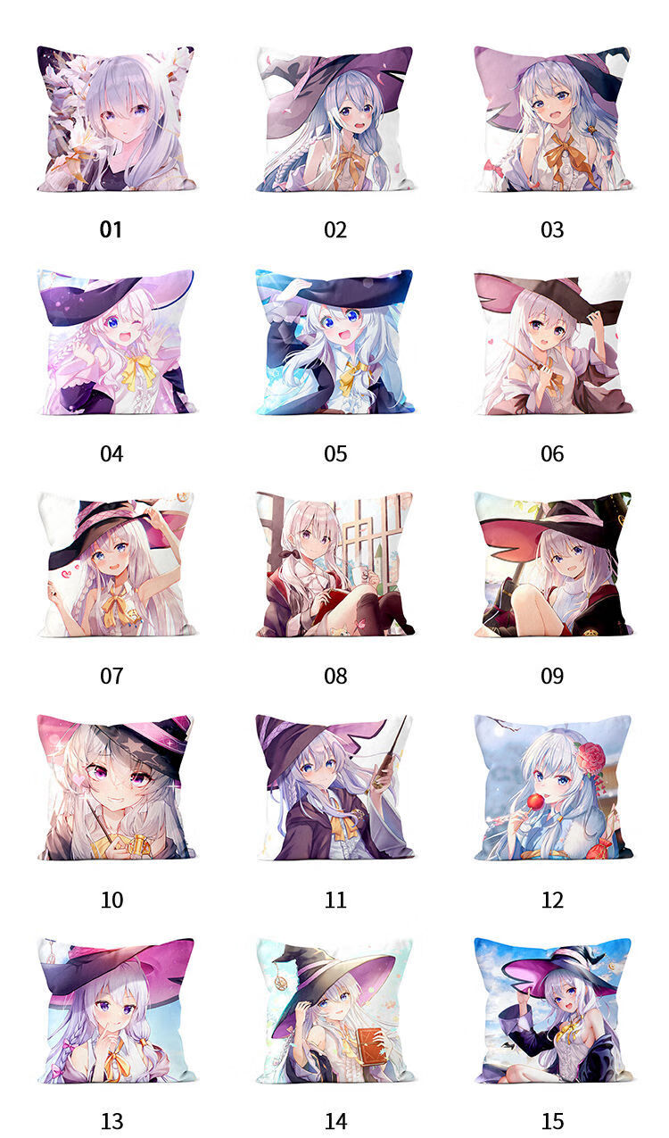 伊蕾娜抱枕魔女之旅伊动白毛巫女漫靠枕二次元周边半身长枕套枕头毛绒