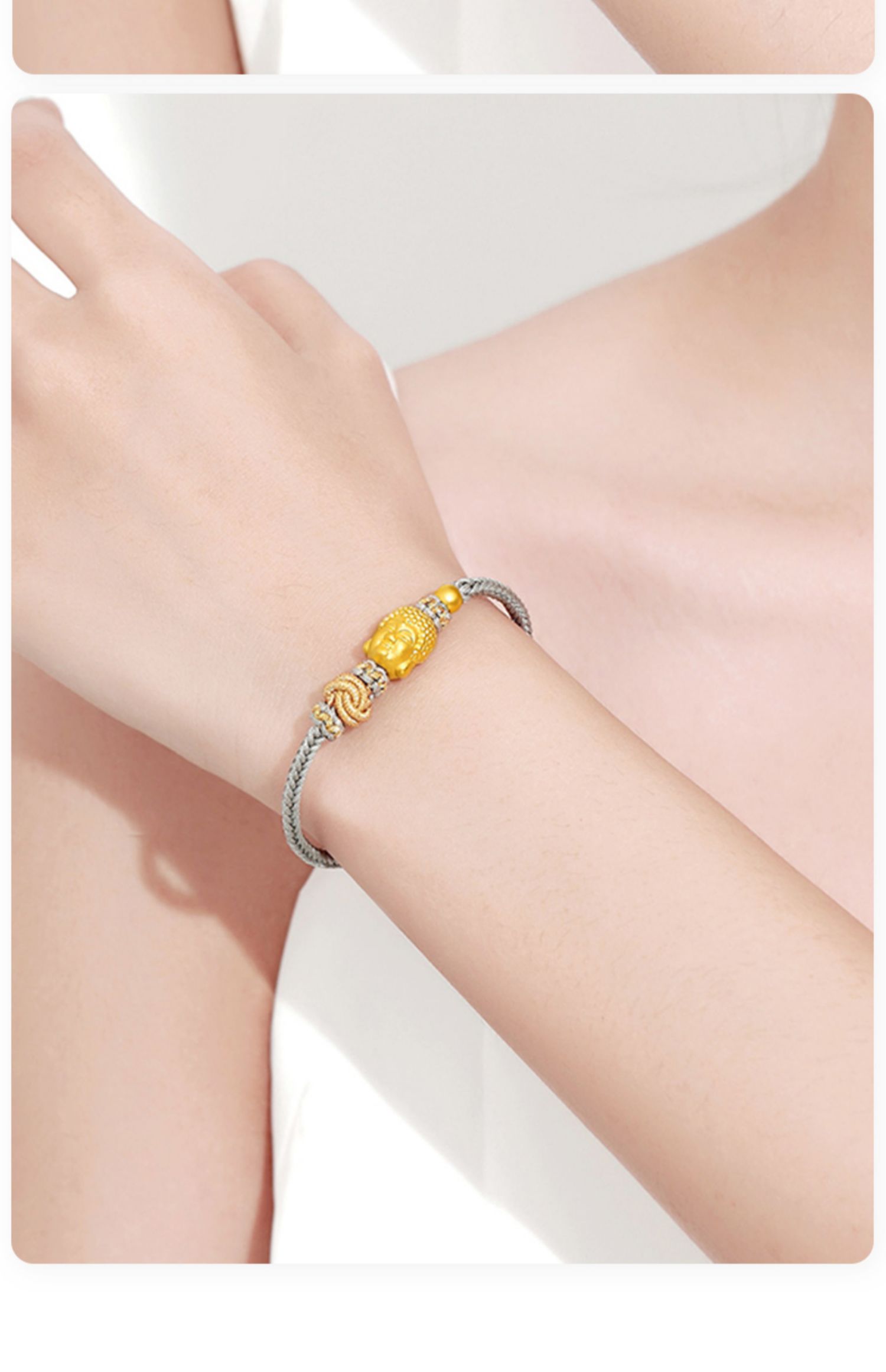 佛转运珠手链女双面佛3d硬金佛头手绳男如来佛生日礼物父亲节送男友